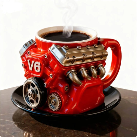 🔥LAST DAY 49% OFF🔥-Retro Engine Coffee Mug, V8 Engines Stainless Steel Cup
