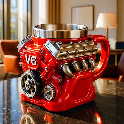 🔥LAST DAY 49% OFF🔥-Retro Engine Coffee Mug, V8 Engines Stainless Steel Cup