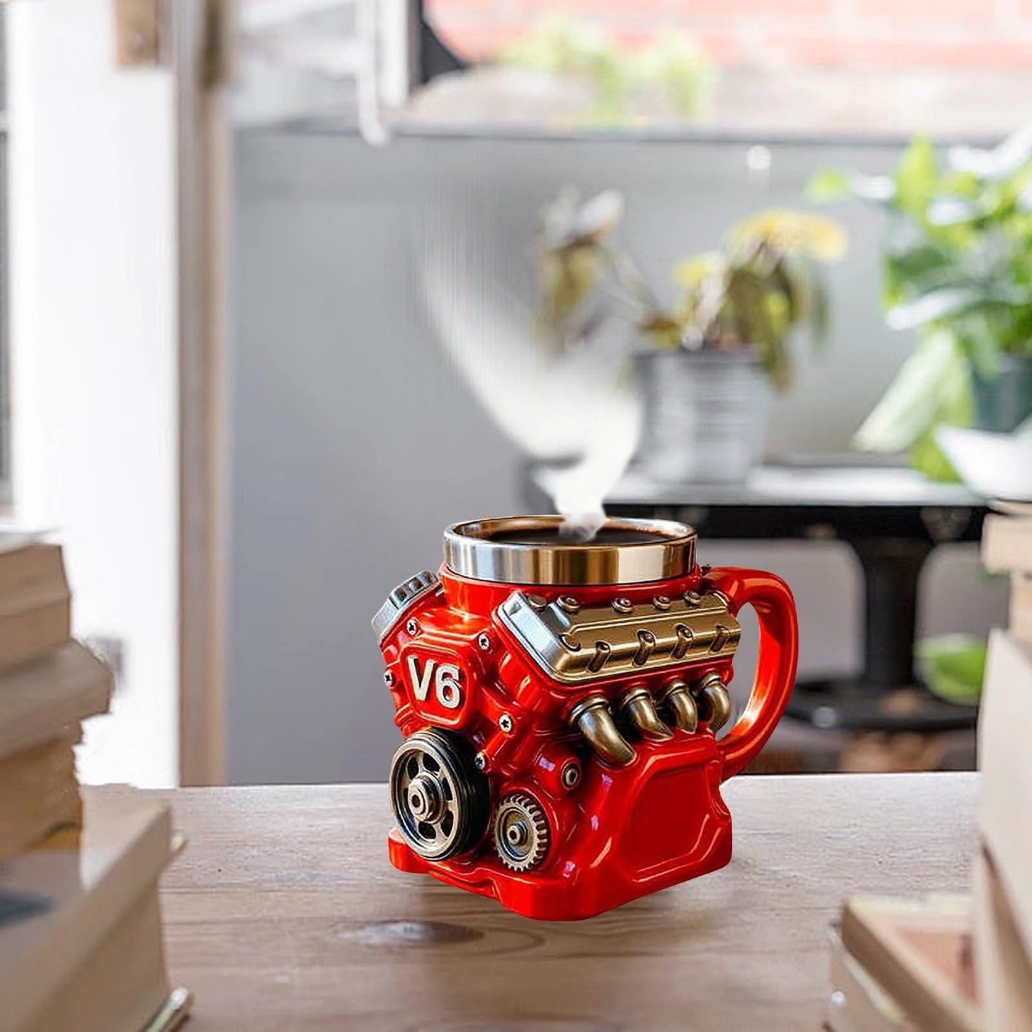 🔥LAST DAY 49% OFF🔥-Retro Engine Coffee Mug, V8 Engines Stainless Steel Cup