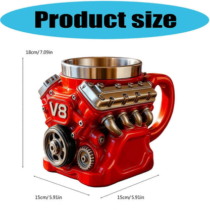 🔥LAST DAY 49% OFF🔥-Retro Engine Coffee Mug, V8 Engines Stainless Steel Cup