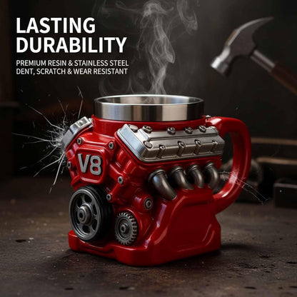 🔥LAST DAY 49% OFF🔥-Retro Engine Coffee Mug, V8 Engines Stainless Steel Cup