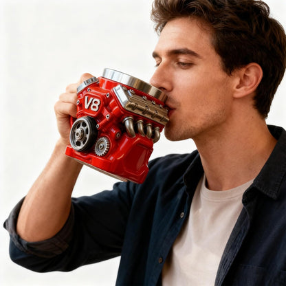 🔥LAST DAY 49% OFF🔥-Retro Engine Coffee Mug, V8 Engines Stainless Steel Cup