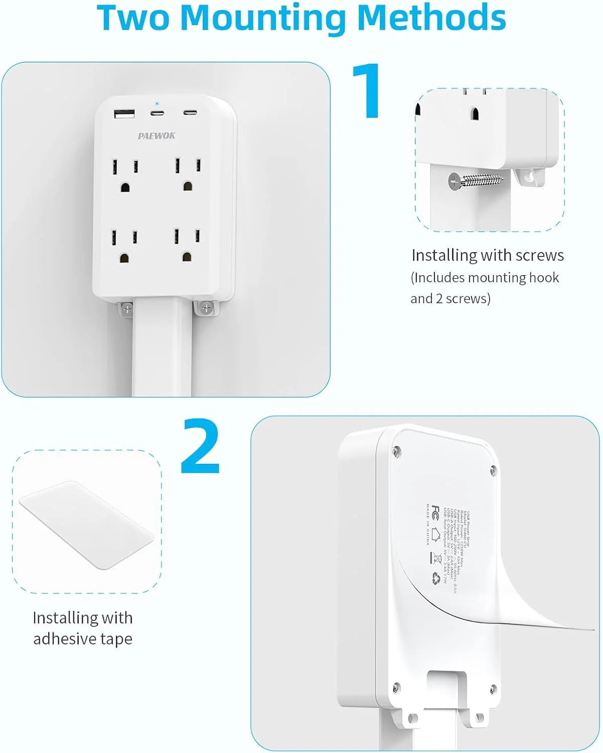 Rotating USB Power Strip