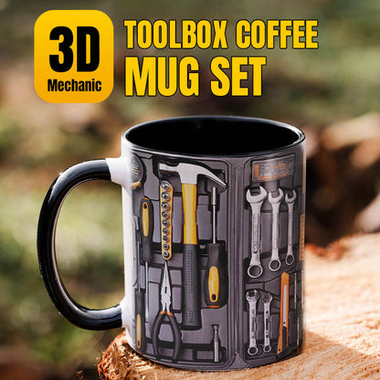 ✨3D Mechanische Gereedschapskist Koffiemok Set