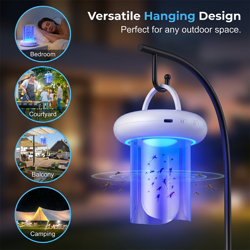 💨360° UV-led-lamp voor het vangen van muggen en vliegen💡✨